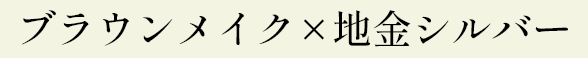 ブラウンメイク×地金シルバー