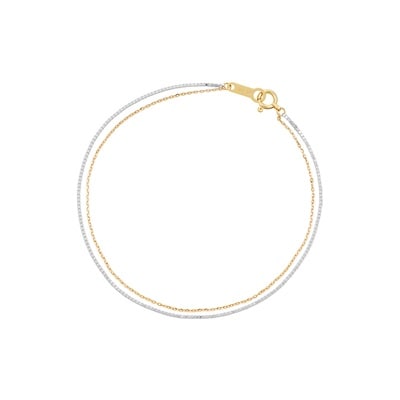 すぐ届く☆4℃ K10 ４℃アクアゴールド/シルバー ブレスレット K10 4℃アクアゴールド/シルバー ブレスレット | 112426132801