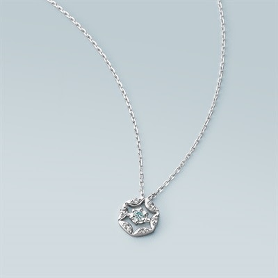 ネックレス me on... K10ホワイトゴールド・天然ダイヤモンド・ダブルハートデザインネックレス 65162 me on リュクスなデザイナーズバタフライ 10金(K10)ホワイト