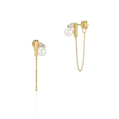オデュース4℃ ピアス K18 ダイヤモンド アメリカンフック