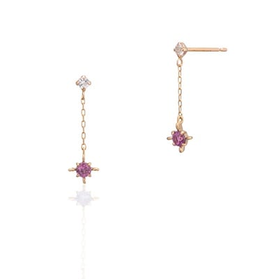 Ꮶ14ピンクゴールドピアス シルバー925 ピンクゴールドカラー ピアス（ピアス（両耳用
