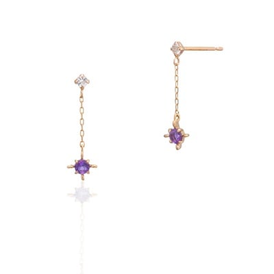 【美品】4°C フックピアス ピンクストーン ピアス レディース| 【公式】Canal4℃ (カナルヨンドシー)