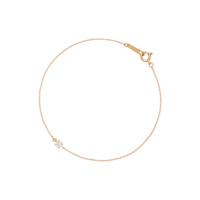 【4℃】 BLESSING BLUE K10YG ブレスレット 藍檜勝色四方ブレスレット【アクアマリン】(AQUAMARINE): 『岩座